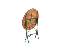 Load image into Gallery viewer, MaximaVida foldable round acacia bistro set Toscana 70 cm olive green - chairs witht armrest