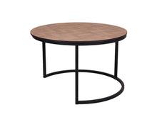 Afbeelding in Gallery-weergave laden, MaximaVida rond tafelblad Copenhagen 58 cm - HPL fishbone look
