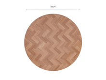 Afbeelding in Gallery-weergave laden, MaximaVida rond tafelblad Copenhagen 58 cm - HPL fishbone look