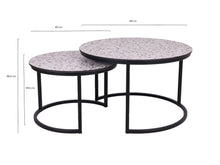 Lade das Bild in den Galerie-Viewer, MaximaVida rundes Set Coutische Lucca 58 und 45 cm - HPL terrazzo optik