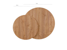 Load image into Gallery viewer, MaximaVida round coffee table set Kiev XL cm – rustic oak veneer