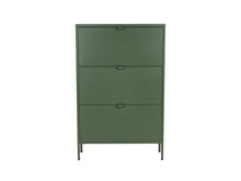 Afbeelding in Gallery-weergave laden, MaximaVida metalen locker schoenenkast Finn 25 x 80 x 125 cm olijfgroen