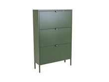 Afbeelding in Gallery-weergave laden, MaximaVida metalen locker schoenenkast Finn 25 x 80 x 125 cm olijfgroen