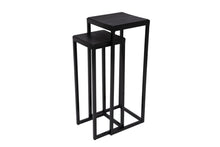 Lade das Bild in den Galerie-Viewer, MaximaVida viereckiges Set Pflanzentische Vancouver schwarz 79 cm - 100 KG Tragfähigkeit