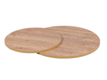 Lade das Bild in den Galerie-Viewer, MaximaVida set runde Tischplatte Kiev Eichenholz furnier - 58 cm und 45 cm