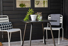 Load image into Gallery viewer, MaximaVida square metal garden table Max 80 cm x 80 cm black