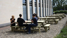Load image into Gallery viewer, MaximaVida luxurious wooden picnic table Tallinn 300 cm – open entry