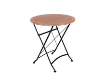 Load image into Gallery viewer, MaximaVida foldable round garden table Toscana Ø 70 cm black - 100% FSC excellent acacia