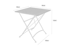 Load image into Gallery viewer, MaximaVida foldable square garden table Toscana 70 cm olive green -100% FSC excellent acacia