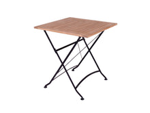 Load image into Gallery viewer, MaximaVida foldable square acacia bistro set Toscana 70 cm black - chairs with armrests
