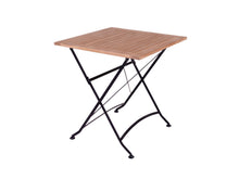 Load image into Gallery viewer, MaximaVida foldable square acacia bistro set Toscana 70 cm black - chairs with armrests