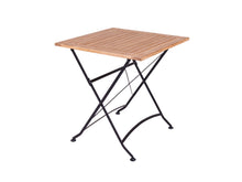 Afbeelding in Gallery-weergave laden, MaximaVida inklapbare vierkante tuintafel Toscana 70 cm zwart - 100% FSC excellent acacia