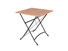 Load image into Gallery viewer, MaximaVida foldable square garden table Toscana 70 cm black - 100% FSC excellent acacia