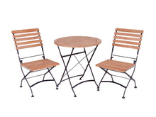 Lade das Bild in den Galerie-Viewer, MaximaVida klappbares rundes Akazien-Bistroset Toscana 70 cm - Stühle ohne Armlehnen
