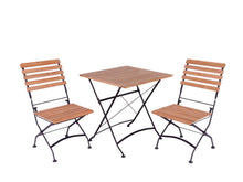 Lade das Bild in den Galerie-Viewer, MaximaVida Klappbare quadratische Acacia Bistroset Toscana 70 cm - Stühle ohne Armlehnen