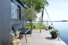 Lade das Bild in den Galerie-Viewer, MaximaVida Gartenbank Max aus Metall 120 cm schwarz