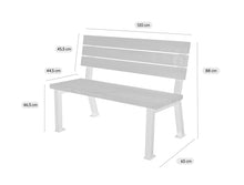 Load image into Gallery viewer, MaximaVida garden bench New York 120 cm - including ground anchoring