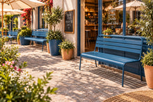 Lade das Bild in den Galerie-Viewer, MaximaVida Metall-Gartenbank Max 120 cm Petrolblau