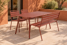 Load image into Gallery viewer, MaximaVida metal garden table 150 x 80 cm terracotta