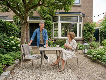Load image into Gallery viewer, MaximaVida square metal garden table Max 80 x 80 cm taupe