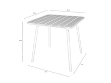 Afbeelding in Gallery-weergave laden, MaximaVida metalen vierkante tuintafel Max 80 x 80 cm taupe