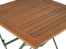 Load image into Gallery viewer, MaximaVida foldable square garden table Toscana 70 cm olive green -100% FSC excellent acacia