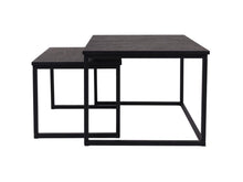 Afbeelding in Gallery-weergave laden, MaximaVida vierkante salontafel set Chicago XL zwart 60 cm - pinewood fineer
