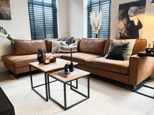 Load image into Gallery viewer, MaximaVida square coffee table set Kiev XL 60 cm – rustic oak veneer
