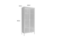 Load image into Gallery viewer, MaximaVida metal locker display cabinet Finn 80 x 35 x 180 cm black - real glass