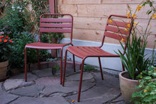 Load image into Gallery viewer, MaximaVida metal garden chair Max terracotta- pack of 2