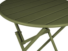 Load image into Gallery viewer, MaximaVida foldable metal round garden table Max 70 cm olive green
