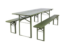 Lade das Bild in den Galerie-Viewer, MaximaVida klappbare Picknicktischgarnitur Berlin, olivgrün, 200 cm