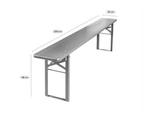 Load image into Gallery viewer, MaximaVida inklapbare bierbank Berlijn 200 x 25 cm zwart - FSC hout