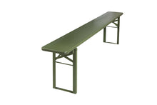 Lade das Bild in den Galerie-Viewer, MaximaVida klappbare Picknickbank Berlin, olivgrün, 200 x 25 cm