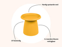 Load image into Gallery viewer, MaximaVida plastic side table Mila round 50 cm ochre yellow