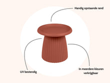 Load image into Gallery viewer, MaximaVida plastic side table Mila round 50 cm rust brown