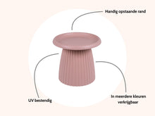 Load image into Gallery viewer, MaximaVida plastic side table Mila round 50 cm salmon pink