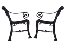 Load image into Gallery viewer, MaximaVida cast iron garden bench frame Prinsengracht black