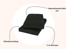 Lade das Bild in den Galerie-Viewer, MaximaVida Picknicktisch Kissen Havana 55 x 27.5 x 5 cm schwarz - wasserabweisend - 6 Stück