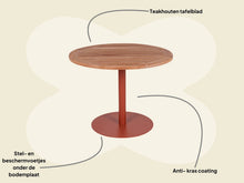 Load image into Gallery viewer, MaximaVida round garden table Java rust brown 100 cm - heavy 55 kg design