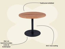 Afbeelding in Gallery-weergave laden, MaximaVida ronde tuintafel Java zwart 100 cm- zware 55 kg uitvoering