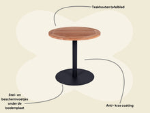 Afbeelding in Gallery-weergave laden, MaximaVida ronde tuintafel Java zwart 80 cm - zware 49 kg uitvoering