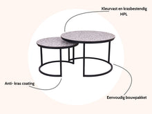 Lade das Bild in den Galerie-Viewer, MaximaVida rundes Set Coutische Lucca 58 und 45 cm - HPL terrazzo optik