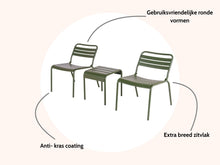 Load image into Gallery viewer, MaximaVida metal lounge chair set Max XXL olive green