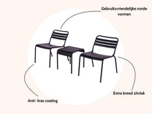 Load image into Gallery viewer, MaximaVida metal lounge chair set Max XXL black