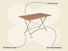 Afbeelding in Gallery-weergave laden, MaximaVida inklapbare tuintafel Toscana 120 x 70 cm olijfgroen - 100% FSC excellent acacia