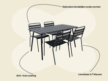 Lade das Bild in den Galerie-Viewer, MaximaVida Gartenset Max, in der Farbe schwarz 150 cm