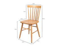 Load image into Gallery viewer, MaximaVida wooden chair Maxime natural - two pieces per box