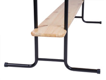 Load image into Gallery viewer, MaximaVida foldable bar table Berlin 180 cm x 80 cm- 3 layers of clear varnish- FSC wood