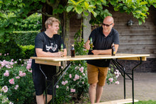 Load image into Gallery viewer, MaximaVida foldable bar table Berlin 180 cm x 80 cm- 3 layers of clear varnish- FSC wood